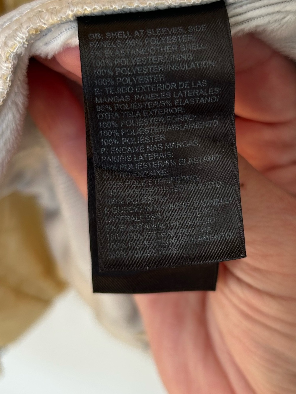 The North Face Women’s XS Yellow Grey Hybrid Fleece Insulated Jacket - Picture 7 of 9